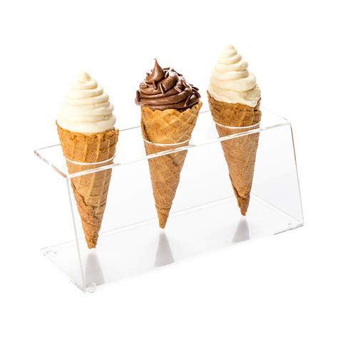 Buy Clear Tek Clear Acrylic Ice Cream Cone Holder Slots X