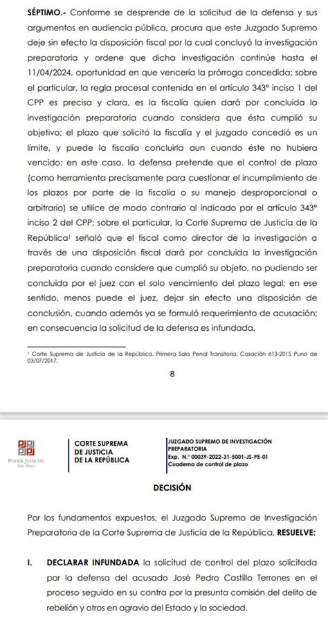 Pj Rechaza Solicitud De Pedro Castillo Para Anular Acusación Fiscal Por Fallido Golpe De Estado