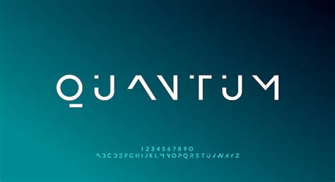 Premium Vector Quantum An Abstract Futuristic Science Fiction Alphabet Font With Technology