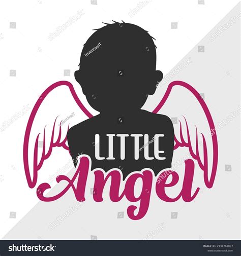 Little Angel Printable Vector Illustration Stock Vector (Royalty Free ...