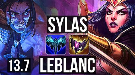 Sylas Vs Leblanc Mid 7 Solo Kills Kr Challenger 137 Youtube