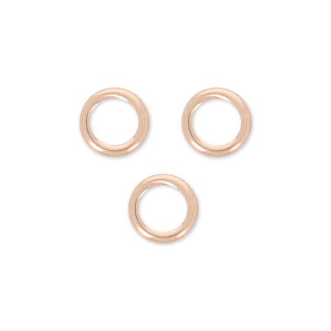 Anneaux fermés 5x0 7 mm en Rose Gold filled or laminé x10 Perles Co