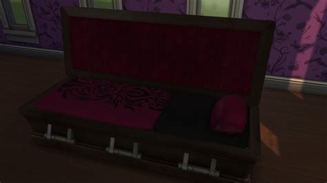 Simblreen Official Coffin Single Bed For The Sims 4