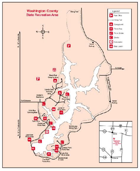 Washington County State Recreational Area Illinois Site Map ...