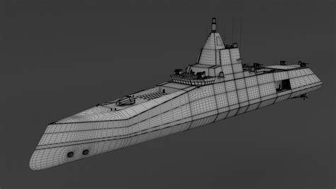 Stealth Navy Frigate 3D - TurboSquid 2203166