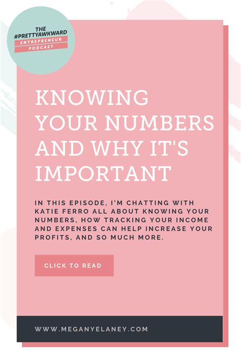 Knowing Your Numbers And Why Its Important With Katie Ferro Episode