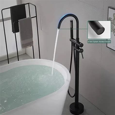 CM06016MB Matte Black Freestanding Tub faucet Tub Filler - Crown Floors ...