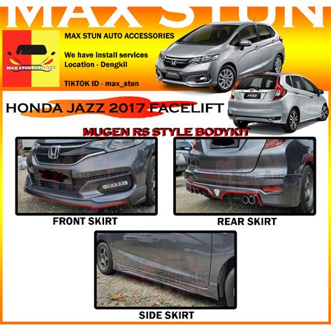 Honda Jazz Facelift Mugen Rs Full Set Bodykit Mgrs Bumper Skirt