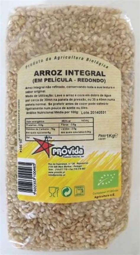 ARROZ INTEGRAL REDONDO BIO 1KG PROVIDA BIOCABAZ CABAZES BIOLÓGICOS