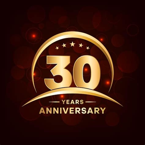 Premium Vector Th Anniversary Logo Design With Golden Number And