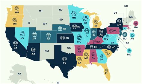 Each Us States Love Language Mapped Digg