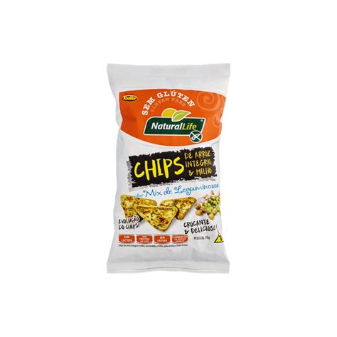 Chips De Arroz Integral E Milho Leguminosas 70g Natural Life Submarino