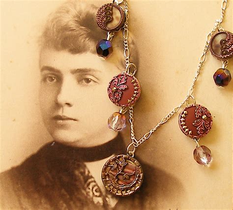 1800 S Antique Victorian Button Necklace Pink And Maroons… Flickr