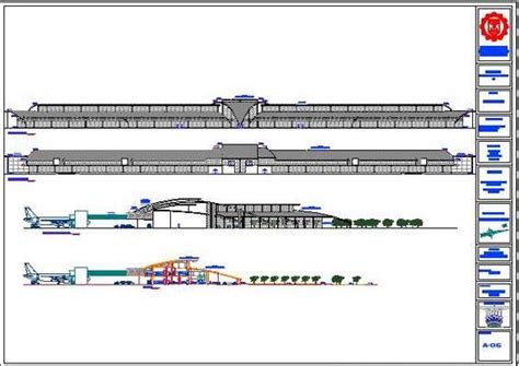 فرودگاه و ترمینال مسافری هوایی دانلود طراحی اتوکد معماری فرودگاه dwg