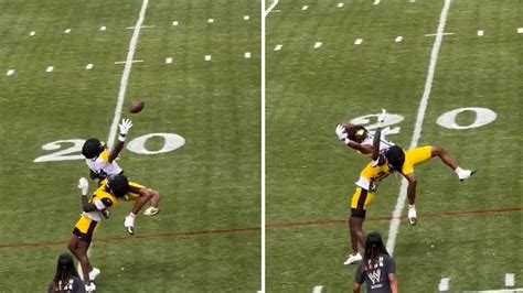 Steelers George Pickens Makes Insane One Handed Catch In Training Camp