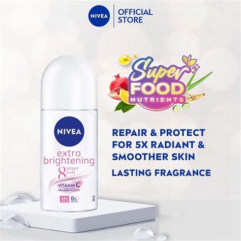 NIVEA Female Deodorant Extra Brightening Roll On 50ml Fresh Fair