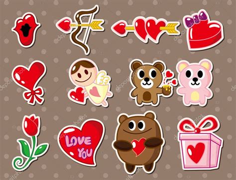 Love Stickers — Stock Vector © Mocoo2003 10074821