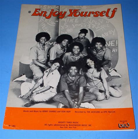 The Jacksons Sheet Music Vintage 1976 Enjoy Yourself Michael Jackson - Artists J