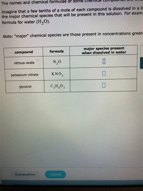 Solved What Are The Major Species Present When The Compounds Chegg