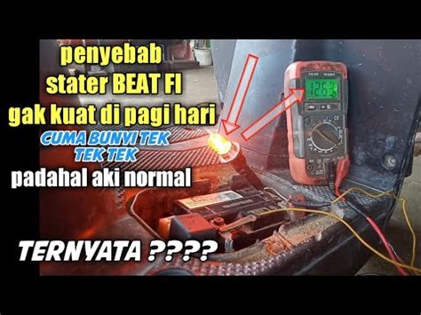 Penyebab Stater Beat F Bunyi Tek Tek Gak Kuat Ngangkat Youtube