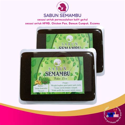 Sabun Herba Daun Semambu Susuk Manja Neem Soap G With Free Gift