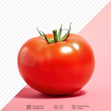 Une Tomate Rouge Avec Un Fond Blanc Et Un Fond Rouge Avec Un Fond Blanc