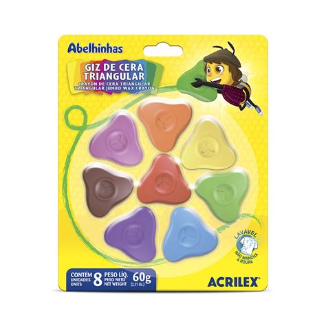 GIZ DE CERA TRIANGULAR Acrilex Tintas Artísticas