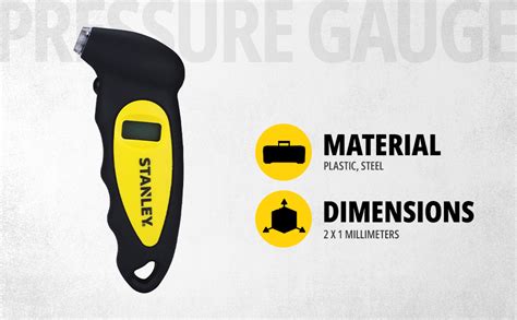 Stanley Stht Digital Tyre Pressure Gauge With Integrated Led