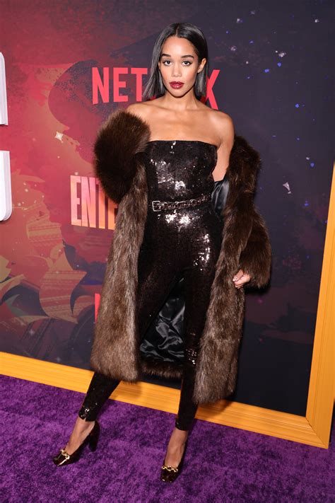 Laura Harrier Shimmers in Saint Laurent Jumpsuit for ‘Entergalactic’