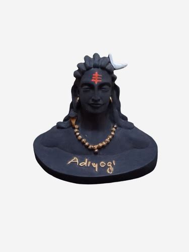 Adiyogi Dhyana Mudra Marble Dust Adiyogi Statue Shiva Black Color Idol