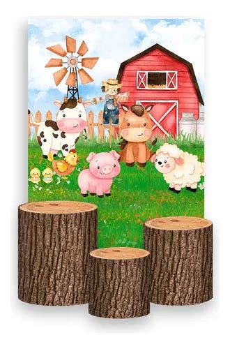 Painel Vertical Trio De Capas Fazendinha Cute Vermelho 03