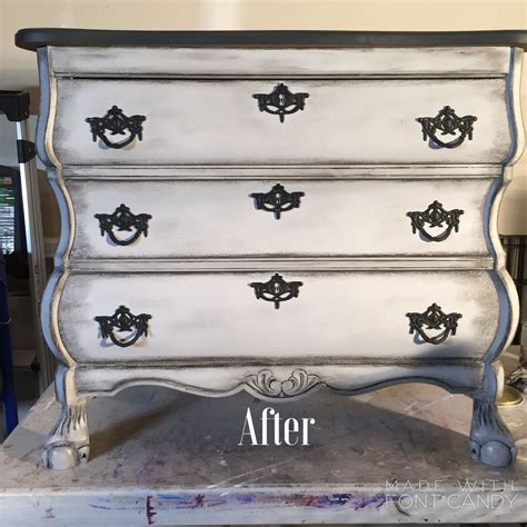 After Annie Sloan S Paris Grey And Graphite Annie Sloan Paris Grey Antique Dresser Paris Grey