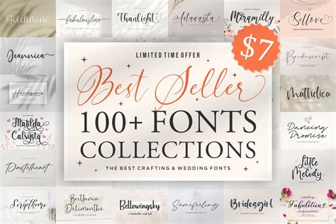 Best Seller Font Bundle Font Bundle Handwritten Font Calligraphy Font