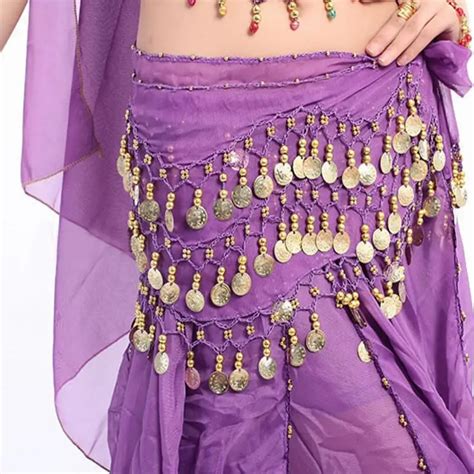 New Sexy Women 3 Rows Belly Dance Hip Scarf Wrap Belt Belly Dancer