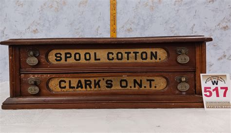 At Auction Spool Cotton Clark S ONT Cabinet