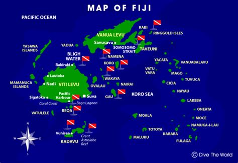 Map Fiji Joes Scuba Shack