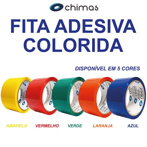 Fita Adesiva Colorida X M Azul Chimas Loja De Lixas E Fitas