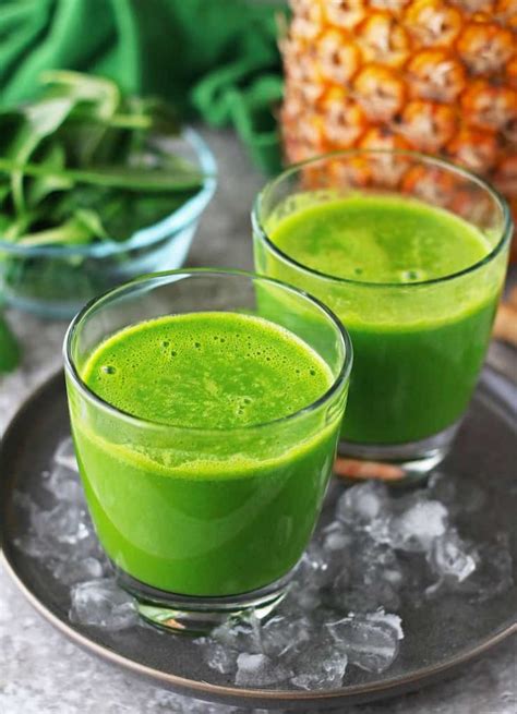 Easy Pineapple Spinach Smoothie Recipe Savory Spin