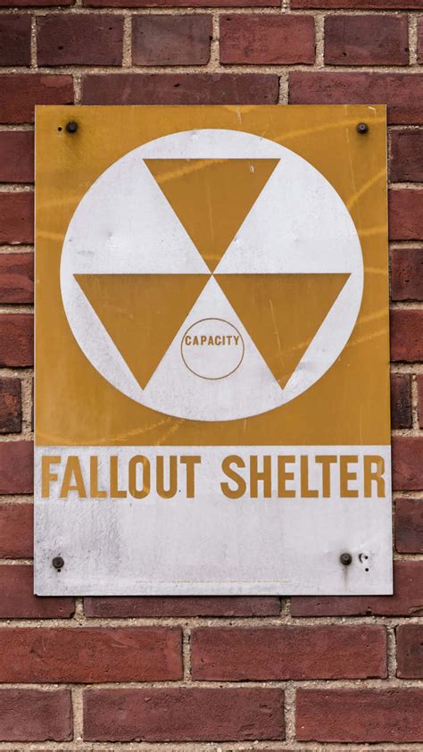 Download Vintage Fallout Shelter Sign Wallpaper