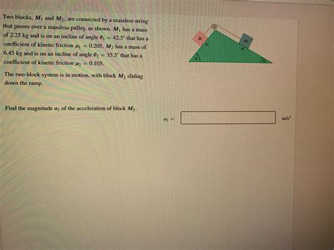 Answered Two Blocks M₁ And M2 Are Connected By Bartleby