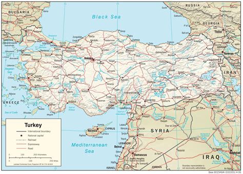 Map of Turkey - Show map of Turkey (Western Asia - Asia)