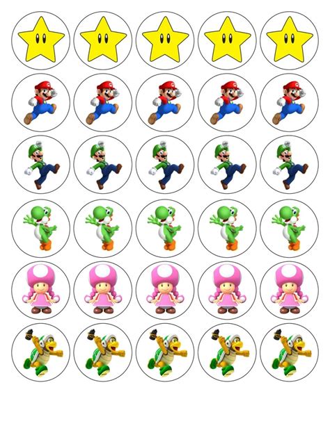 Mario Bros Cupcake Toppers Printables Super Mario Cupcakes 57 Off