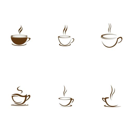 coffee cup set logo 45737225 Vector Art at Vecteezy