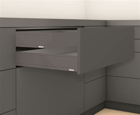 Blum Legrabox Shallow Inner Drawers Carbon Black