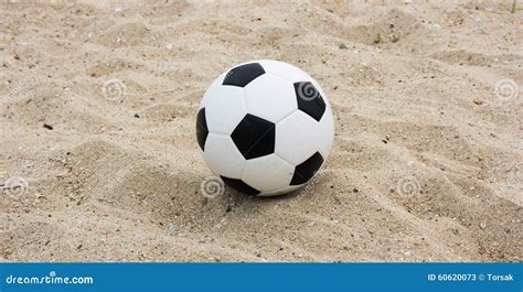 Soccer Ball On Beach Stock Image Image Of Enjoy Sport 60620073