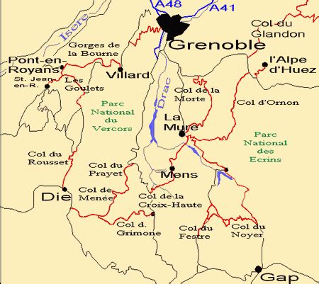 Grenoble Map - France