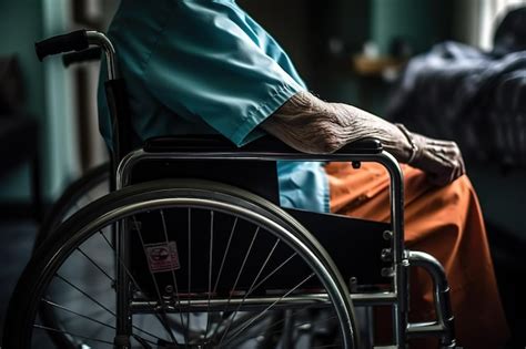 Premium Photo | The elderly in the nursing home are sitting in a wheelchair