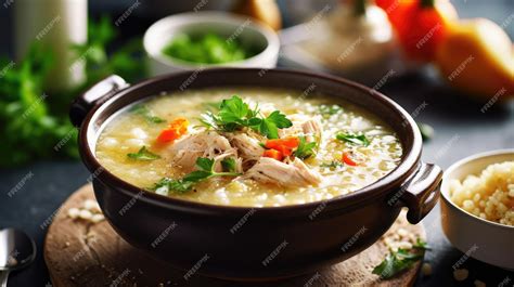 Sopa De Frango E Arroz - Sopa de frango e arroz imagens de fundo cores neutras fundo brilhante ...