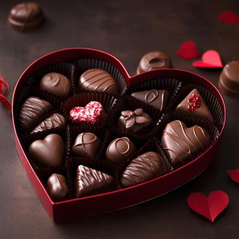 Premium AI Image | Valentine's Day box of chocolates