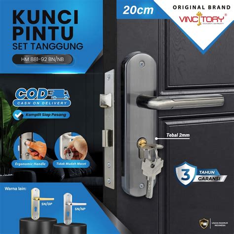 Jual Vincitory Kunci Pintu Set Lengkap Selot Pintu Rumah Set Body